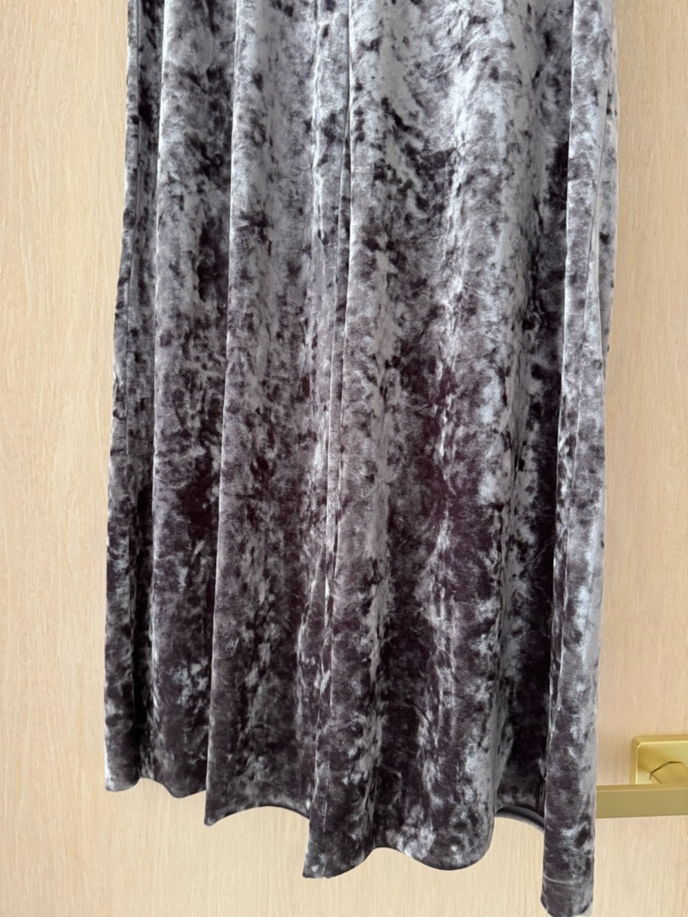 Zara Woman Crushed velvet velour palazzo pants with zipper Super cute Comfy SZ S - Picture 3 of 10